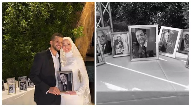 ابنة الفنان الراحل محمد مرزبان تحتفل بزفافها وتتشارك صورًا تجمعها به