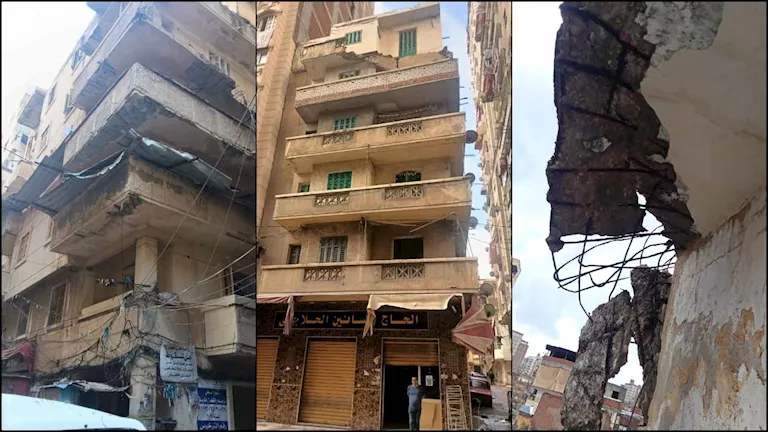 أمطار الإسكندرية تتسبب في انهيار أجزاء من 7 عقارات وتعطل حركة الترام