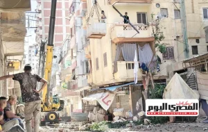 وقف فوري لإزالة العقار المائل بالإسكندرية بعد صدور جرس إنذار